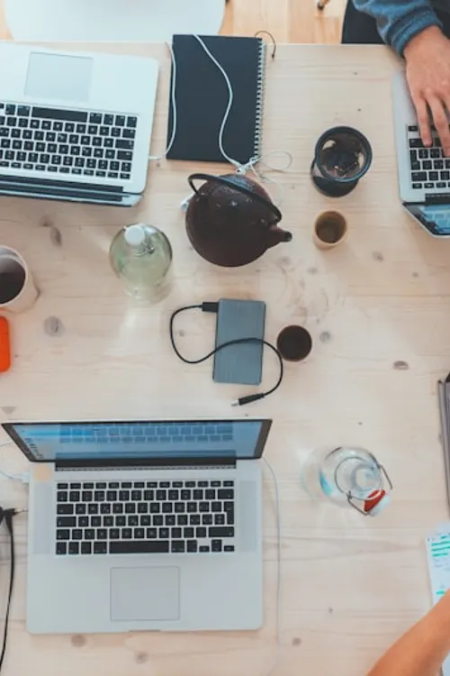 People collaborating over laptops, illustrating entrepreneurship